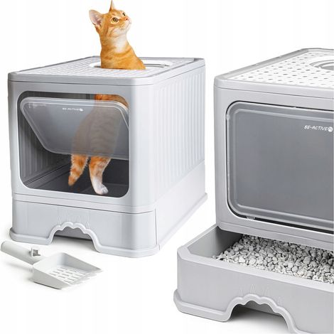 LETTIERA PER GATTI CON CASSETTO CHIUSO LETTIERA GRANDE COPERTA PALA PER WC