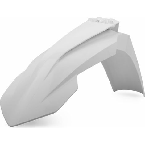 Guardabarros delantero Polisport para KTM SX SXF 125 150, SX SXF F250 350 450, XC EXC 125 200, color blanco.