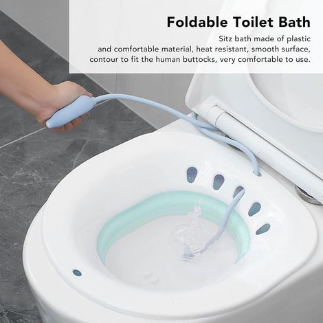 MARQUE INCONNUE - Bain de siège pliable - Système de massage manuel et anti-débordement - Confort et gain de place - Voir photos (1/3)