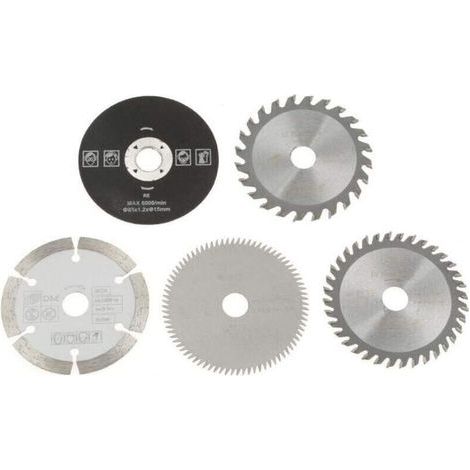 Sägeblätter – Kreissägeblatt für Hartmetall, Mini, 15 mm Innendurchmesser, 85 mm Länge, 5 Stück (1/5)