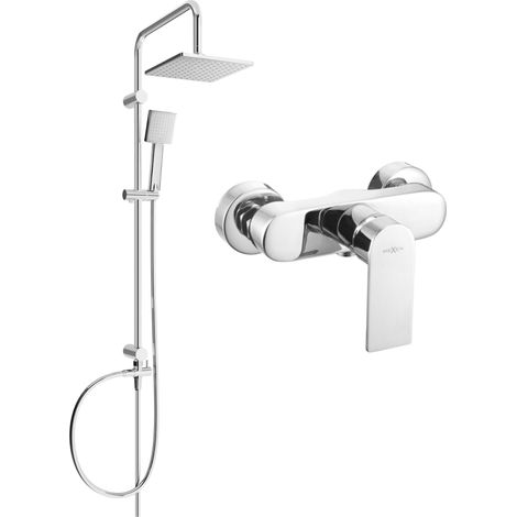 Mexen Tord set doccia esterno con soffione e miscelatore doccia Royo, cromo - 72240200-00 (1/3)