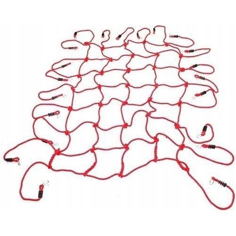 Rete da arrampicata 200x150 per parco giochi, colore rosso (1/5)