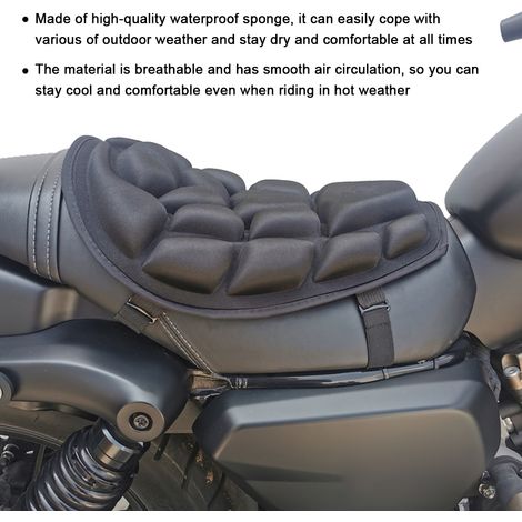 Zoternen 3D-Sitzkissen für Motorrad, stoßdämpfend, wasserabweisend, bequem, atmungsaktiv (1/5)