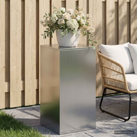vidaXL Plant Stand Silver 40 x 40 x 80 cm Steel (1/5)