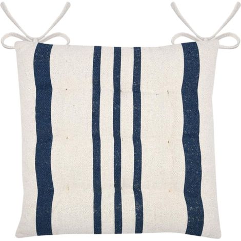 Cuscino per sedia MANDUEL 38x38 cm a righe blu navy
