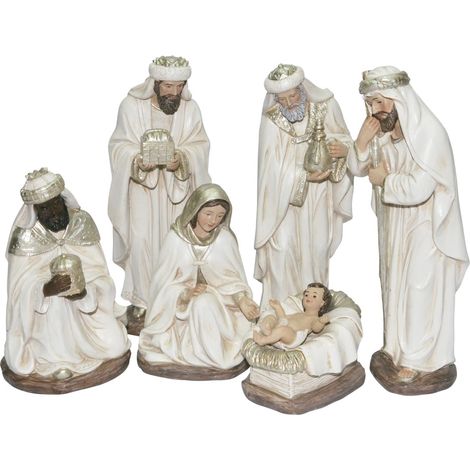 Signes Grimalt Figura De Navidad Decoracion  Nacimiento 6U Navidad Blanco 10x10x25cm 34923