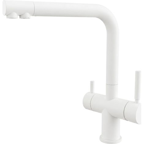 Shurity 524 Rubinetto da cucina 5 vie Acciaio Inox Bianco (1/2)