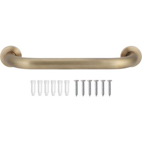 Barre d'appui de douche en acier inoxydable, 30,5 cm, barre d'appui d'équilibre, barre de douche antidérapante pour handicapés, poignée de bain, personnes âgées, handicapées, salle de bain (1/4)