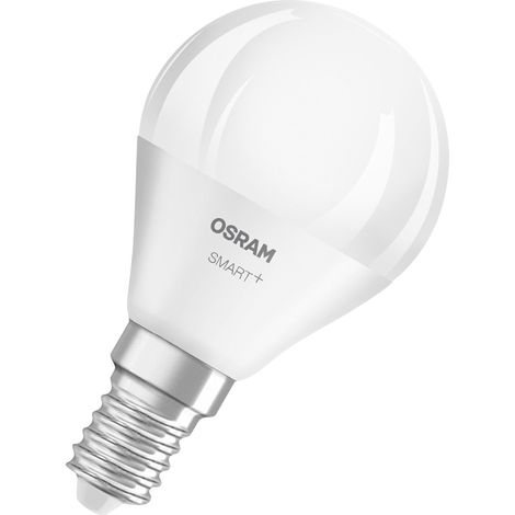 OSRAM Lampe LED SMART+ Matter P40 mini boule 4,9 W E14 RGBW, intensité variable, contrôlable via application et voix, compatible avec Alexa, Google, Apple, WiFi (1/5)