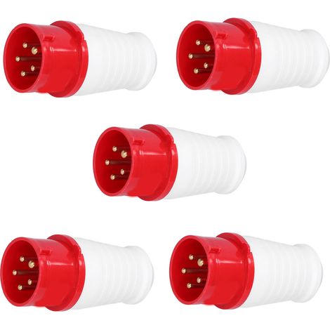 Connecteur industriel 5 broches ZNG-015, prise 16A 380V-415V, lot de 5, pour agriculture, industrie chimique, usage professionnel (1/5)