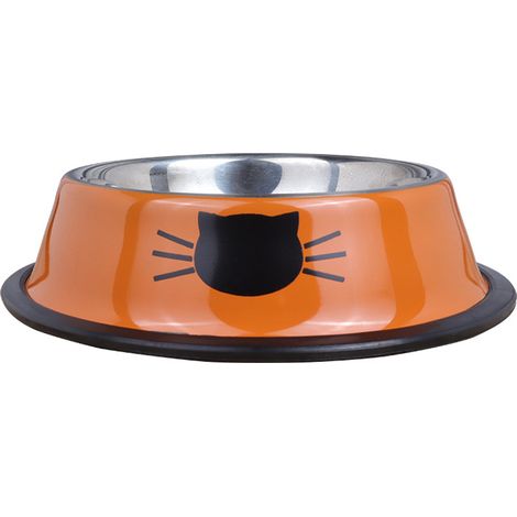 Ensemble de 2 pièces : gamelle pour chat, combinaison de protection pour chat, gamelle pour chien. Gamelle antidérapante en acier inoxydable pour chat. (1/5)
