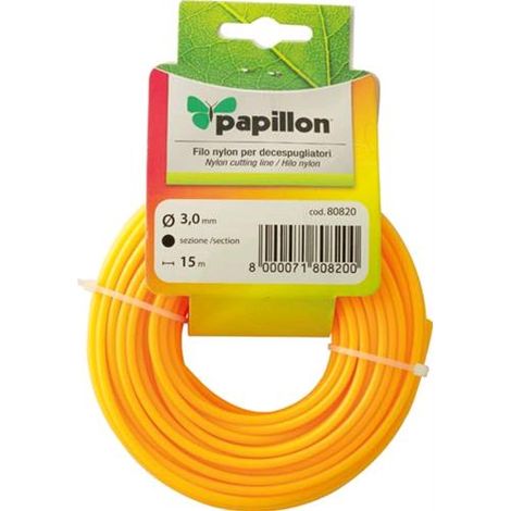 FILO in NYLON per DECESPUGLIATORE PAPILLON TONDO Spessore 1,3 mm Lunghezza 15 mt