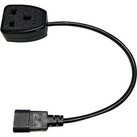 IEC C14 Male Plug to 3Pin Female Socket Power Adapter Cable (0.)-- (1/5)