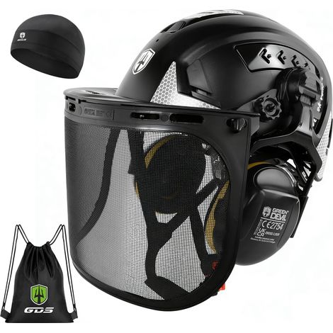 Casque de protection forestier ABS pour postes de travail de haut niveau Absorption des chocs et résistance à la (1/5)