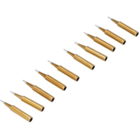 10 pièces Embouts de fer à souder dorés Accessoires de rechange pour tête de soudage 60W (900MTB) (1/5)