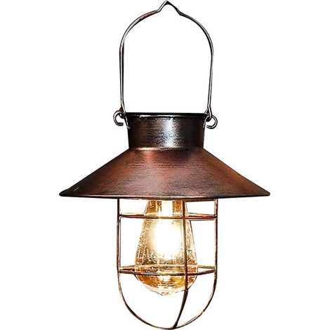 Lanterne solaire décorative en métal, pour jardin, terrasse, balcon, allées et aménagements paysagers extérieurs.-AquaForge (1/5)