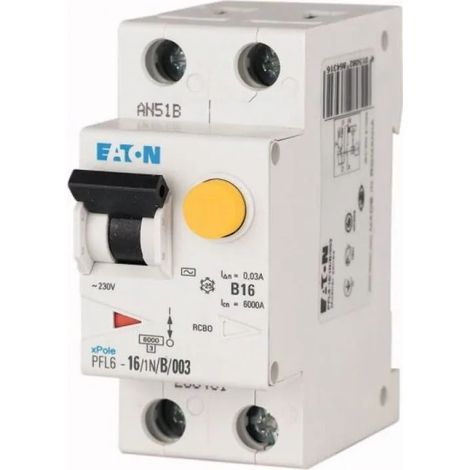 Interruttore differenziale Eaton pfl6-16/1n/c/03-a 16A 230V