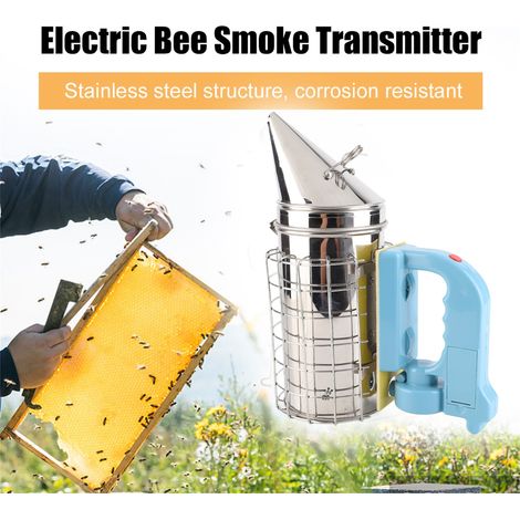 Pulvérisateur électrique pour apiculture, émetteur de fumée, outil en acier inoxydable avec couvercle isolant thermique (1/5)
