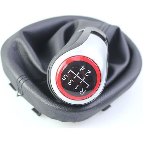 1 piece Specifications: 6 speeds Color: Black Material: Plastic Gear shift knob cover (1/4)