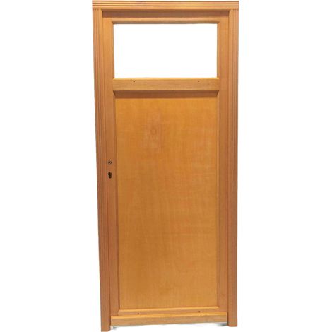 Puerta de servicio de madera pagada, H,200xl,80, tabla de costado P.derecho, GD MENUISERIES (1/5)