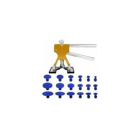 Kit reparación abolladuras sin pintura 18 ventosas azules para coche, nevera, moto y lavadora (1/4)