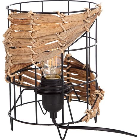 Lampe de table noire 1x E27