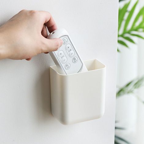 Boîte de Rangement Murale pour Télécommande, Boîte Murale pour Organiser les Télécommandes TV, Plastique, Imperméable, Anti-Poussière, Boîte de Stockage Espace-Ménagé (1/5)