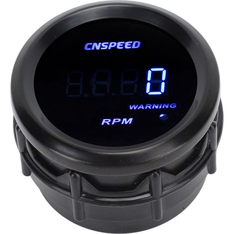 Tachymètre numérique automobile de 2 pouces, 12 V, 0 à 9999 tr/min, ultra-mince et précis à 52 mm, tachymètre avec rétroéclairage bleu. (1/5)