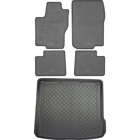Juego de alfombrillas de goma para coche y alfombrilla para maletero para Mercedes Clase M W166 SUV (5 puertas) de noviembre de 2011 a mayo de 2015.