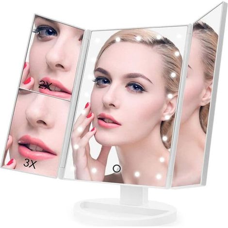 Miroir grossissant à éclairage LED pour cosmétiques (1/3)