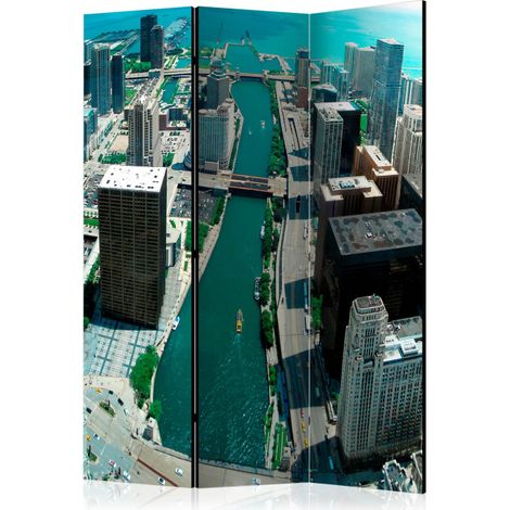 Paravent 3 Volets "Urban Architecture of Chicago" 135x172cm (1/2)