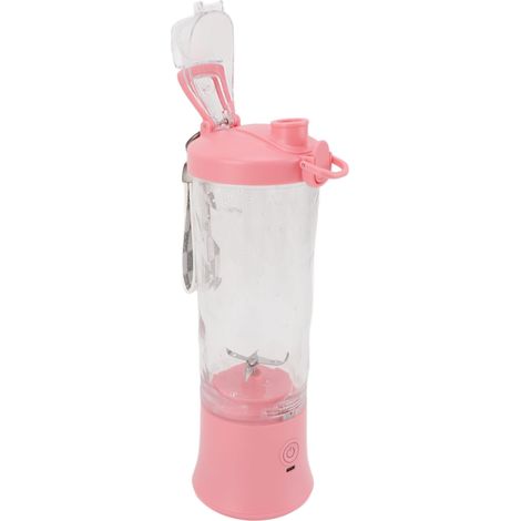 Blender portable 600 ml, 2 modes, 150 W, 18 000 tr/min, rechargeable par USB, batterie 4 000 mAh, couvercle anti-fuite, mini-gobelet pour smoothies, rose (1/5)