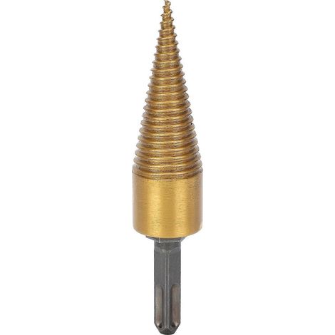 Brennholzspalter mit Drehmechanismus, Kegelbohrer, Vierkantschaft, TiPlating-Spaltwerkzeug, 32 mm, S