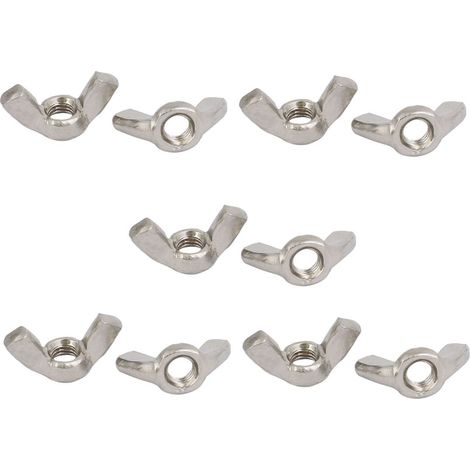 M5 Gewinde 0,8 mm Steigung 316 Edelstahl Flügelmutter 10St (a214033ebc8b4daa8dd0d93c31e8d25e) (1/2)