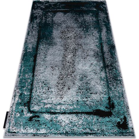 Tappeto DE LUXE moderno 624 Telaio - Structural grigio / verde green 240x340 cm