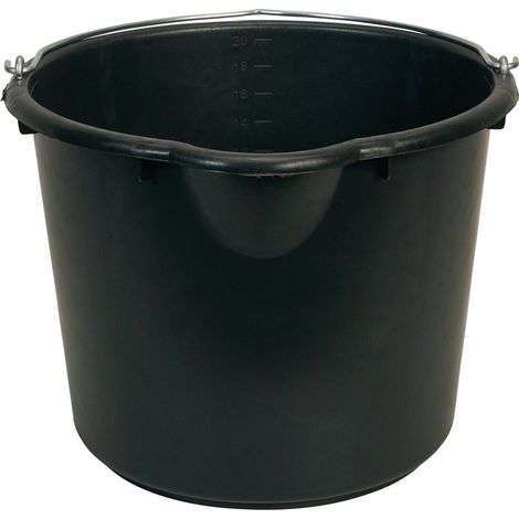 Baueimer GRIPLINE X 20 l verstärkt, m. Tülle schwarz Kunststoff