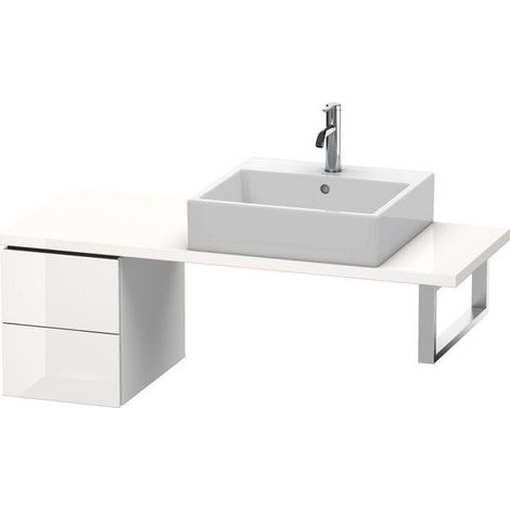 Meuble bas console L-CUBE 400x320x477mm Bleu clair mat