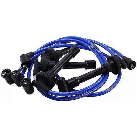 Kit de câblage de bougies d'allumage 32700-PTO-000 compatible avec Honda Civic del Sol bleue (1992-2002) (1/5)