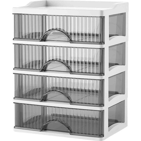 Transparente Make-up-Aufbewahrungsbox mit fünf Ebenen und vier Schubladen, Kulturbeutel aus Kunststoff für Hautpflege und Make-up, Make-up-Schrank mit großem Fassungsvermögen, Kosmetikartikel, Hautpfl