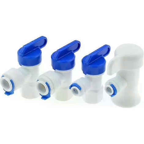 Coude RO 1/4 3/8 OD Tuyau 1/4 BSP Filetage femelle Raccord rapide Réservoir sous pression Vanne à bille en plastique Inverseur d'eau RO Raccord d'osmose (1/5)