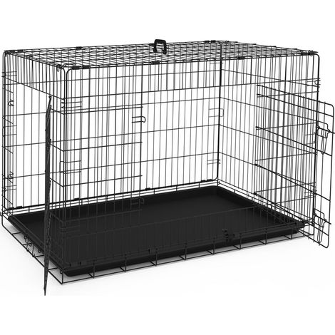 VOUNOT Dog Crate Portable Foldable Secure Pet Puppy Cage 48 Inches, XXL