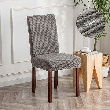 Coprisedia impermeabile jacquard a quadri lunghi - Grigio, coprisedia universale moderno e resistente per l'arredamento (1/4)