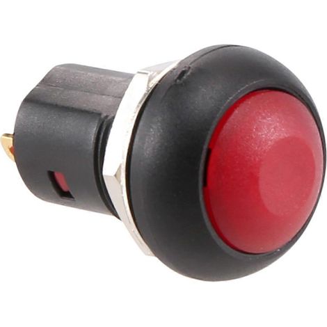 Ein-/Ausschalter mit Rastfunktion, wasserdicht, 12 mm Drucktaster, SPST, 2 A, IP67, Rot