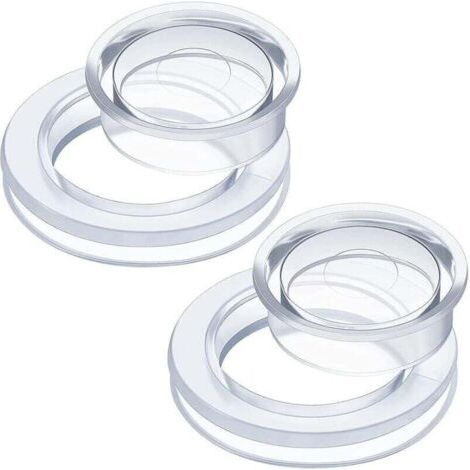 QORVA-Lot de 3 anneaux et capuchons pour parasol de table de patio, trous plus épais, anneaux et capuchons pour parasols de taille standard (transparent) (1/3)