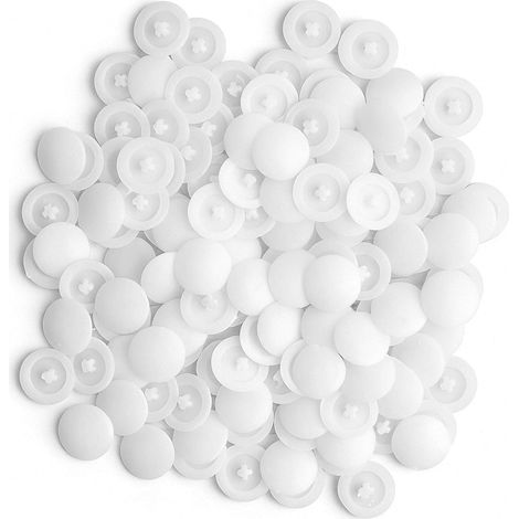 200 Pièces Cache Vis Blanc, Capuchon de Vis Cruciforme, Anti-Rouille Cache Vis Cruciformes en Plastique Blanc Adapté Plupart des Vis Phillips (1/5)