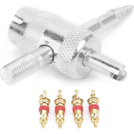 Kit de réparation de valves avec noyau 4 en 1 pour motos, vélos, véhicules électriques et quads (1/5)