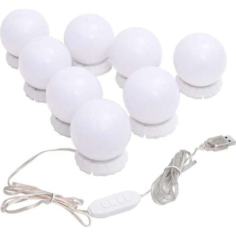 L'applique murale est équipée de huit ampoules LED blanc chaud et blanc froid. (1/5)
