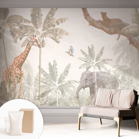 Carta Da Parati Con Design Moderno - Per Rinnovamento Rapido - Non-Woven - Per Interni Moderni oasi tropicale 312x219 cm (1/5)