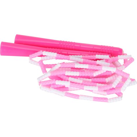 Corde à Sauter Perles Rose Ajustable pour Hommes, Femmes et Enfants - Forme Maintien Douce (1/5)