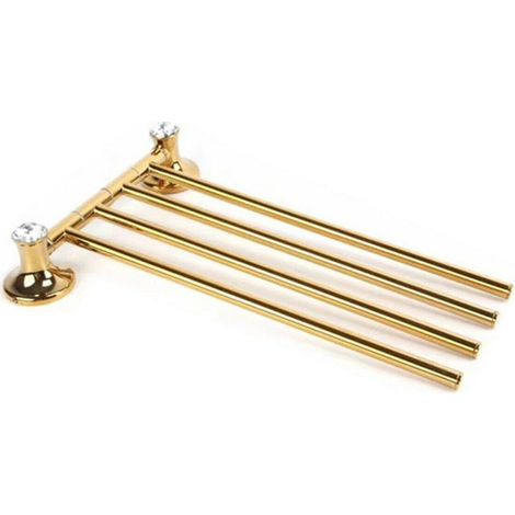 Porte-serviettes 4 Tiges Support Mural Salle De Bain Or Dgo-112 (1/2)